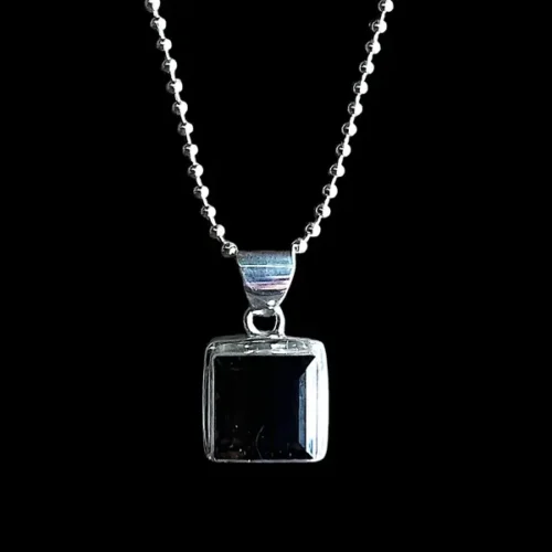 Zilveren hanger Autumn sqaure