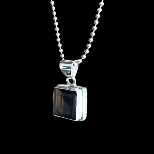 Zilveren hanger Autumn sqaure