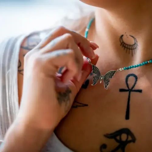 Ketting Butterfly blue