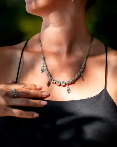 Zilveren dames ketting Samarah