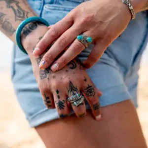 Zilveren dames ring Rowiena blue