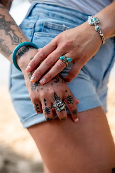 Zilveren dames ring Rowiena blue 2 Zilveren dames ring Rowiena blue - Afbeelding 2