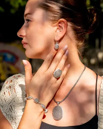 Zilveren dames ring Rila