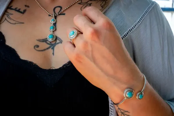 Zilveren dames ring Jawan blue - Afbeelding 4