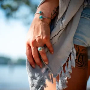 Zilveren dames armband Jawan blue