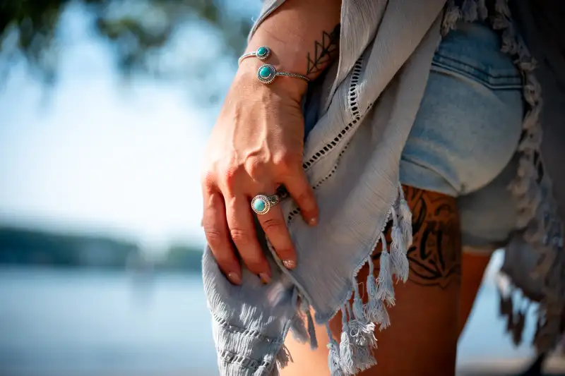 Zilveren dames armband Jawan blue 2 Zilveren dames armband Jawan blue - Afbeelding 2