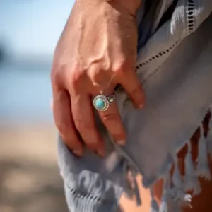 Zilveren dames ring Jawan blue