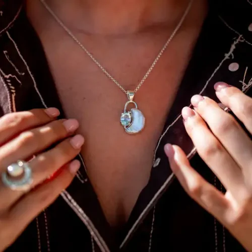 Zilveren oorbellen Moonlight