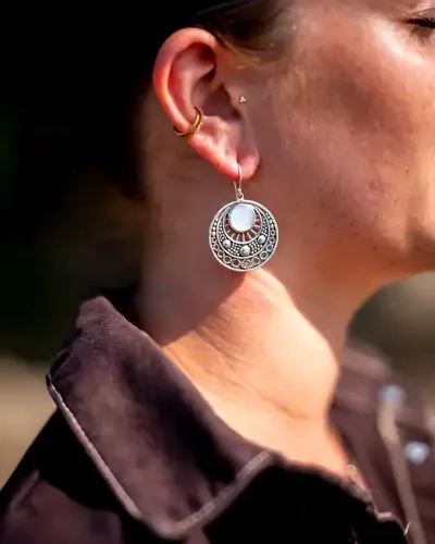 Zilveren oorbellen Chandra white