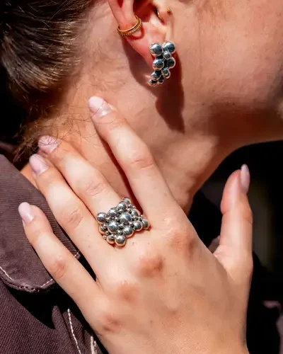 Zilveren dames ring Unique