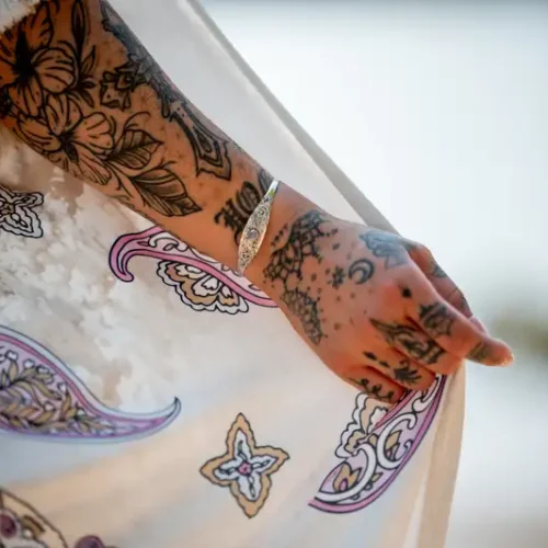 Zilveren dames armband Siti white