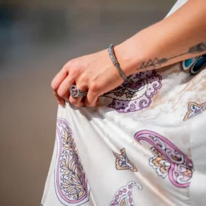 Zilveren dames armband Vera white