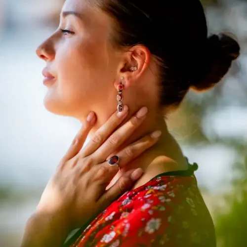 Zilveren oorbellen Merah