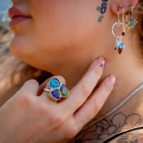 Zilveren oorbellen Colori