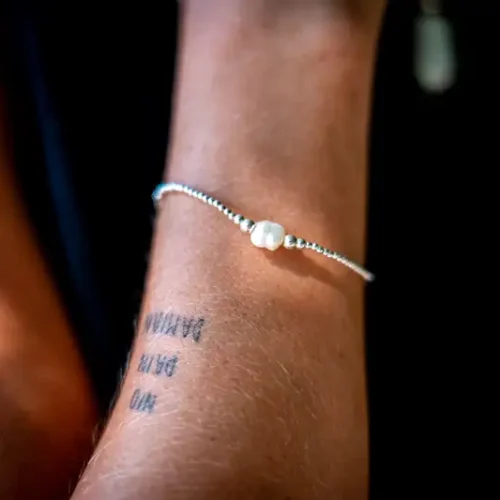 Zilveren armband Sunshine round