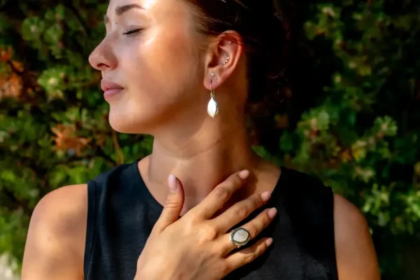 Zilveren dames ring Nila white - Afbeelding 3