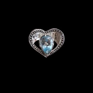 Zilveren dames ring flowers of love light blue