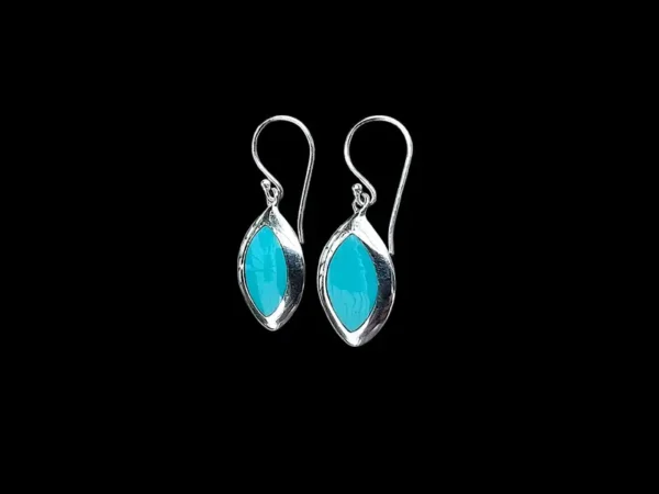 Zilveren oorbellen Nila blue - Afbeelding 2