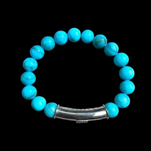 Kralen armband blauwe jade