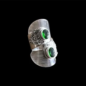 Zilveren dames ring Harmonie green