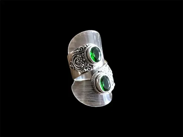 Zilveren dames ring Harmonie green - Afbeelding 2