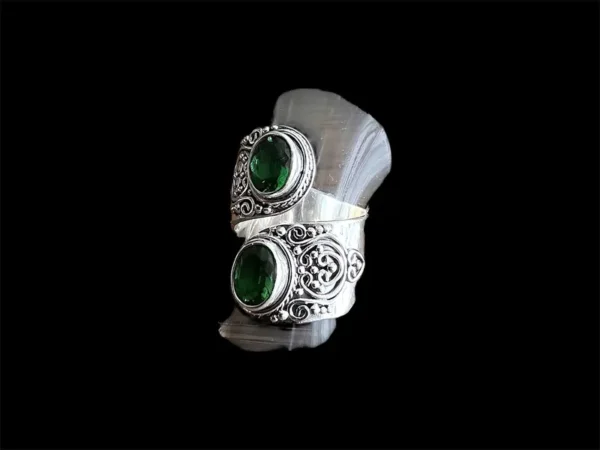 Zilveren dames ring Harmonie green