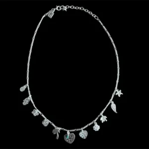 Zilveren ketting in love with Ibiza