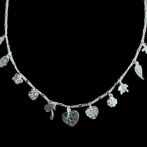 Zilveren ketting in love with Ibiza