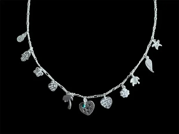 Zilveren ketting in love with Ibiza