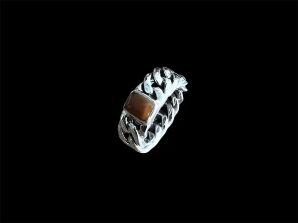 Zilveren dames en heren ring Feel brown - Afbeelding 3