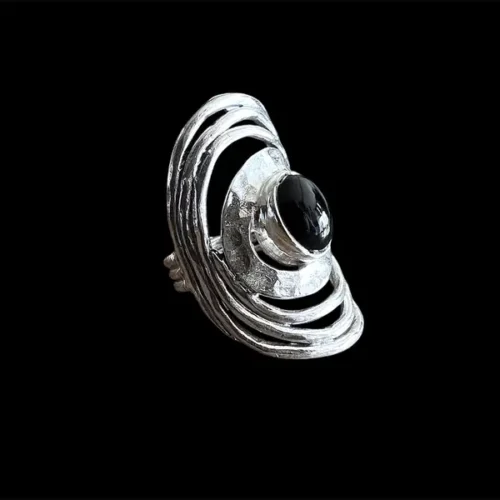 Zilveren dames ring Lovi black