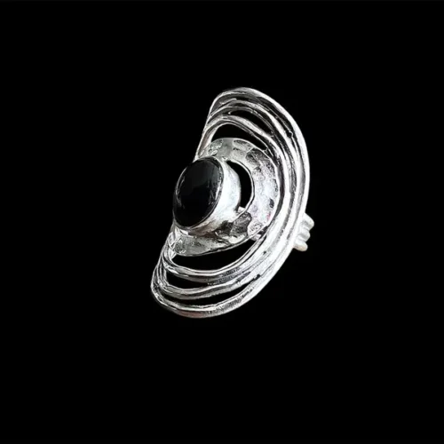 Zilveren dames ring Lovi black