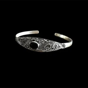 Zilveren dames armband Siti black