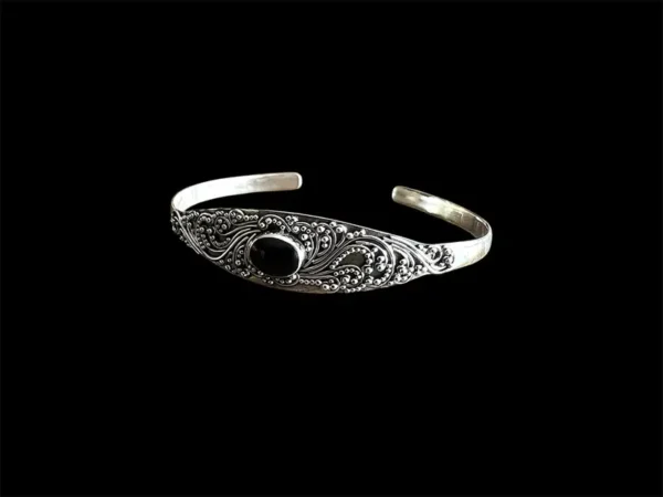 Zilveren dames armband Siti black - Afbeelding 2