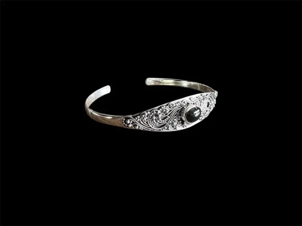 Zilveren dames armband Siti black - Afbeelding 3