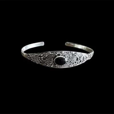 Zilveren dames armband Siti black
