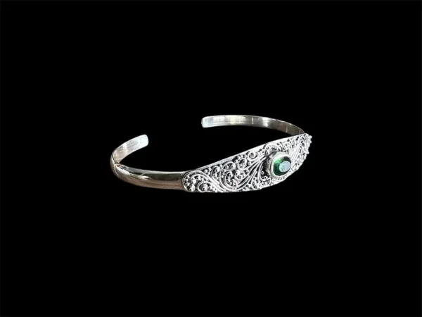 Zilveren dames armband Siti green - Afbeelding 3