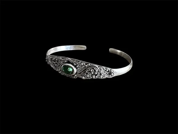 Zilveren dames armband Siti green - Afbeelding 2