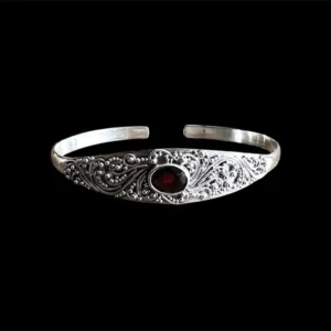 Zilveren dames armband Siti red