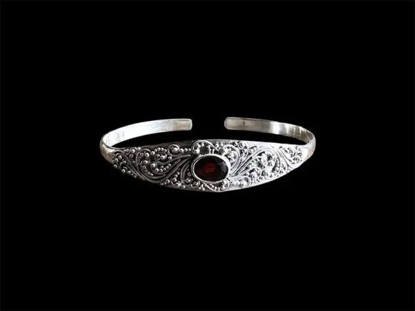 Zilveren dames armband Siti red