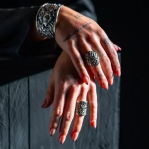 Zilveren dames ring Flower Power