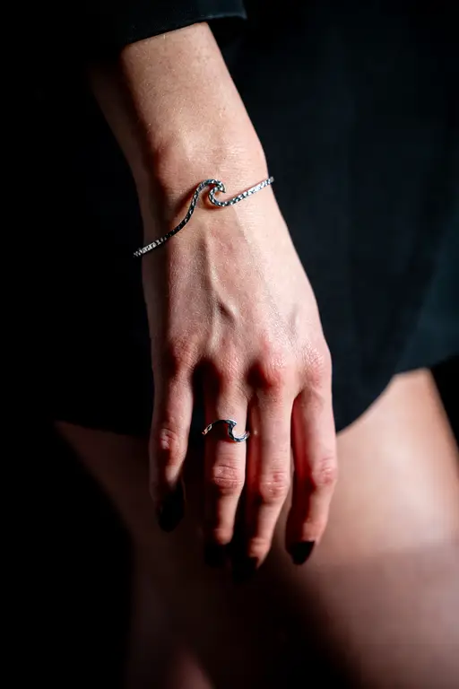 Zilveren dames armband Wave 2 Zilveren dames armband Wave - Afbeelding 2