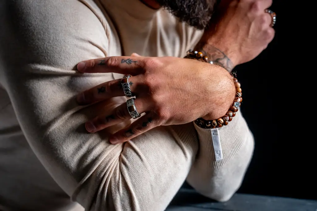 Zilveren dames en heren ring Pride brown 2 Zilveren dames en heren ring Pride brown - Afbeelding 2