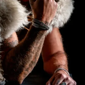 Zilveren dames en heren anti-stress ring Rudolf