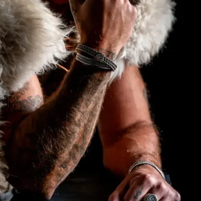 Zilveren dames en heren anti-stress ring Rudolf