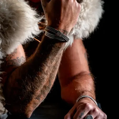 Zilveren dames en heren anti-stress ring Rudolf