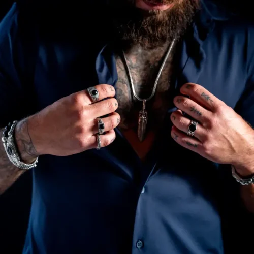 Zilveren dames en heren ring Hublot