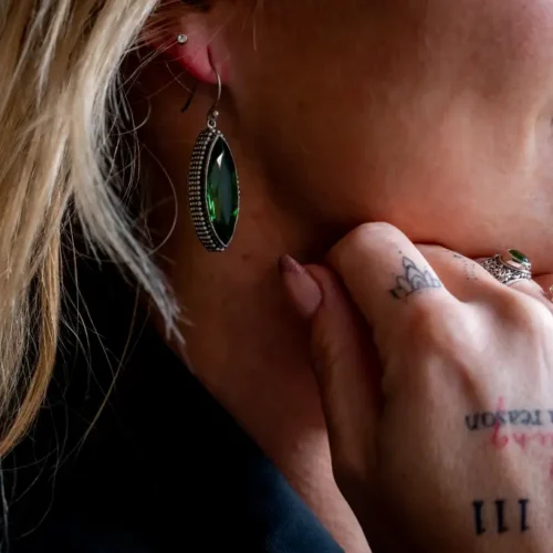 Zilveren oorbellen Loretta green