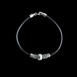 Lederen dames armband Bali
