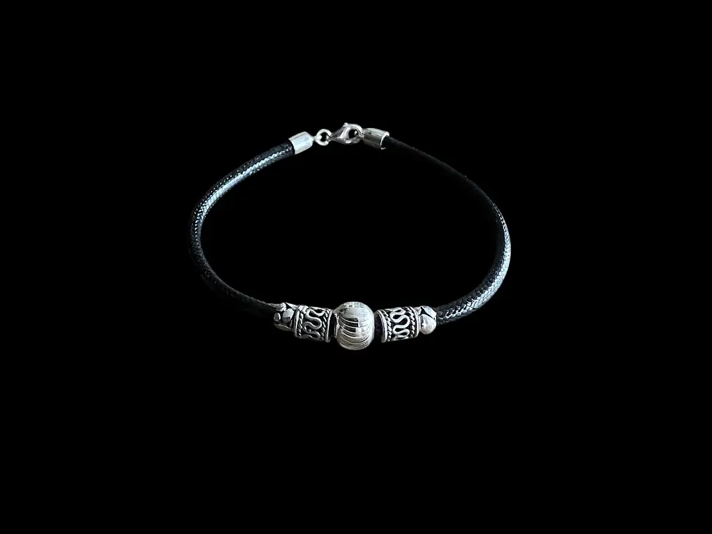 Lederen dames armband Bali 1 Lederen dames armband Bali